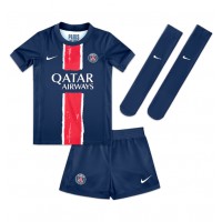 Paris Saint-Germain Manuel Ugarte #4 Heimtrikotsatz Kinder 2024-25 Kurzarm (+ Kurze Hosen)